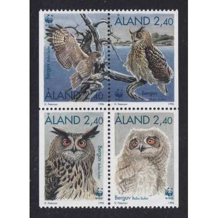 Aland (Finlanda) 1996 - Fauna WWF, bufnite, păsări, serie neuzata Aland (Finlanda) 1996 - Fauna WWF, bufnite, păsări, serie neuzata