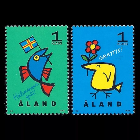Aland (Finlanda) 1996 - Greeting stamps, desene, serie neuzata Aland (Finlanda) 1996 - Greeting stamps, desene, serie neuzata