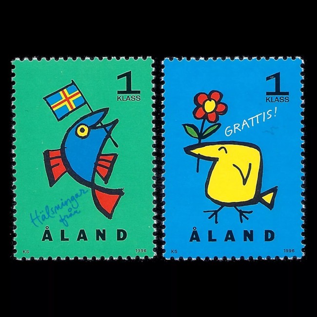 Aland (Finlanda) 1996 - Greeting stamps, desene, serie neuzata Aland (Finlanda) 1996 - Greeting stamps, desene, serie neuzata