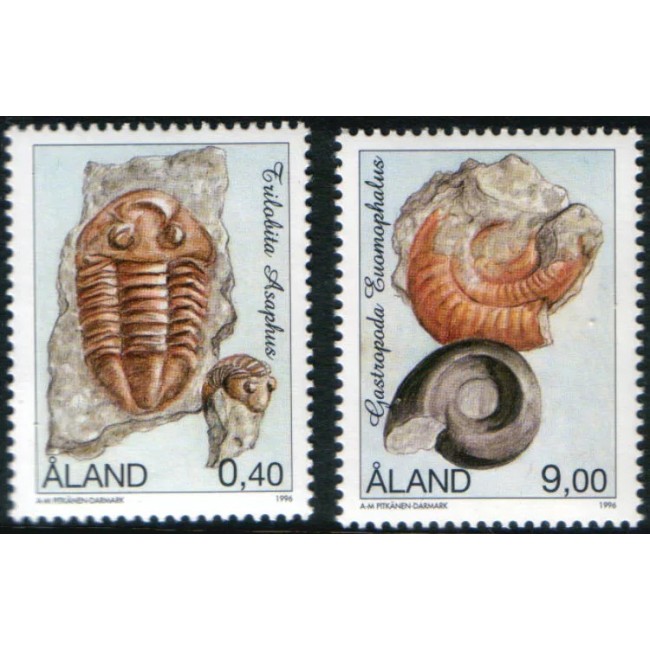 Aland (Finlanda) 1996 - Fosile, serie neuzata Aland (Finlanda) 1996 - Fosile, serie neuzata