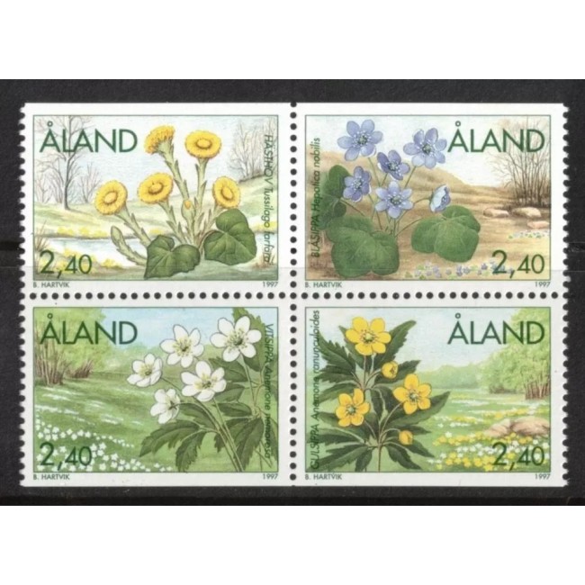 Aland (Finlanda) 1983 - Flori, serie neuzata Aland (Finlanda) 1983 - Flori, serie neuzata