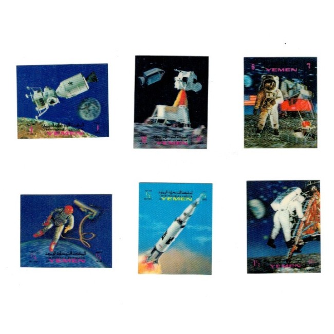 Yemen Nord 1970 - Cosmonautica, serie timbre 3D neuzate Yemen Nord 1970 - Cosmonautica, serie timbre 3D neuzate