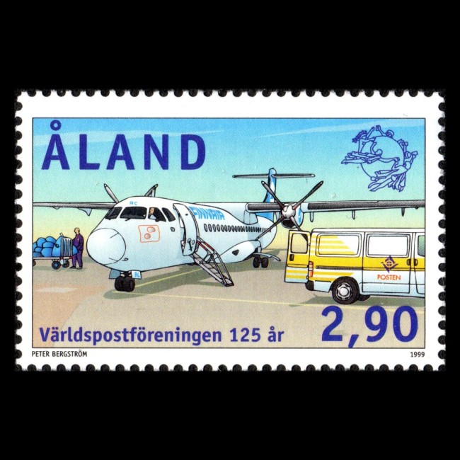 Aland (Finlanda) 1999 - UPU, avion, neuzat Aland (Finlanda) 1999 - UPU, avion, neuzat