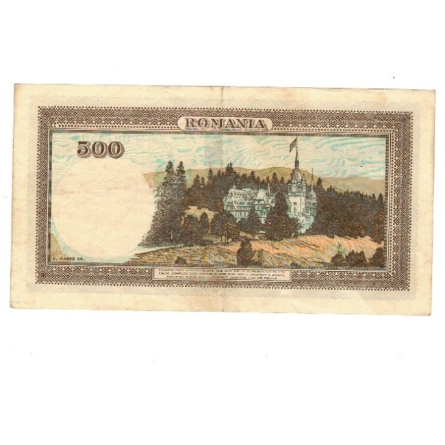 Romania 1941, 2 aprilie - 500 lei, circulata Romania 1941, 2 aprilie - 500 lei, circulata