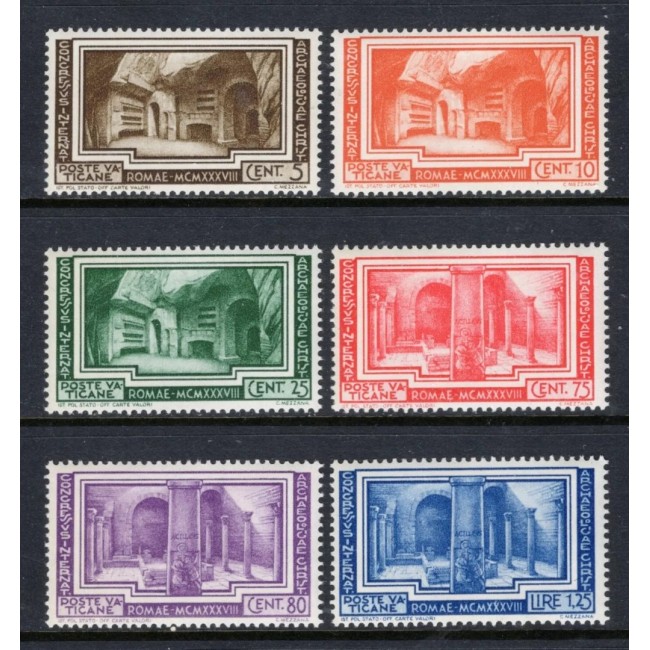 Vatican 1938 - Congres arheologie, serie neuzata Vatican 1938 - Congres arheologie, serie neuzata