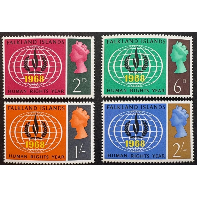 Falkland Islands 1968 - Drepturile Omului, serie neuzata Falkland Islands 1968 - Drepturile Omului, serie neuzata