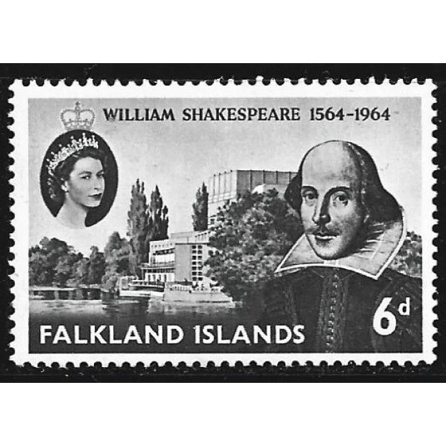 Falkland Islands 1964 - William Shakespeare, neuzat Falkland Islands 1964 - William Shakespeare, neuzat