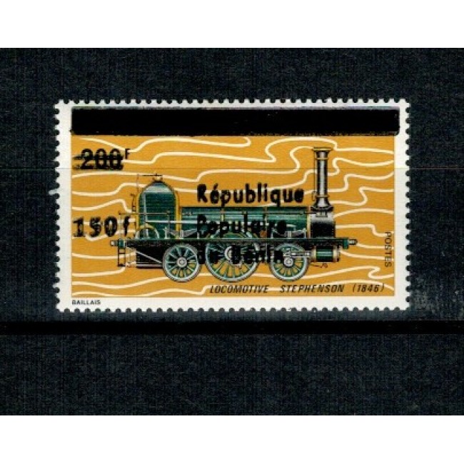 Benin 1988 - Locomotive, supratipar pe Dahomey, neuzat Benin 1988 - Locomotive, supratipar pe Dahomey, neuzat