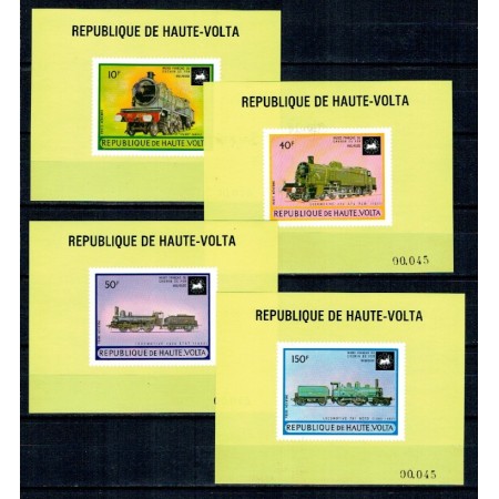 Haute Volta 1973 - Locomotive, colite nedantelate DELUXE Haute Volta 1973 - Locomotive, colite nedantelate DELUXE