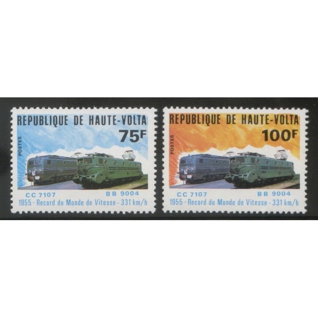 Haute Volta 1980 - Locomotive electrice, record mondial, serie neuzata Haute Volta 1980 - Locomotive electrice, record mondial, serie neuzata