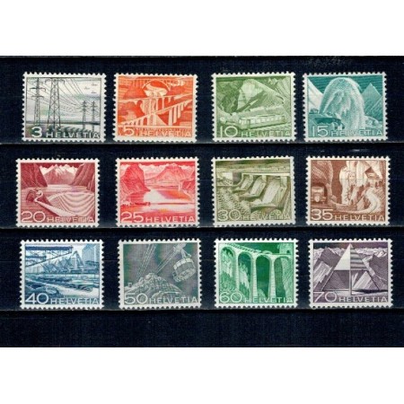 Elvetia 1949 - Uzuale, vederi, tehnologie, serie neuzata Elvetia 1949 - Uzuale, vederi, tehnologie, serie neuzata