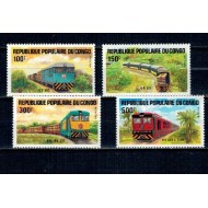 Congo 1984 - Locomotive, cai ferate, serie neuzata