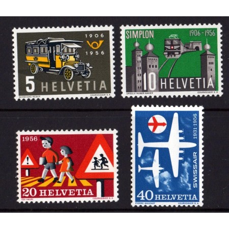 Elvetia 1956 - Aniversari, evenimente, transport, serie neuzata Elvetia 1956 - Aniversari, evenimente, transport, serie neuzata