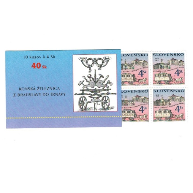 Slovacia 1996 - Tramvai tras de cai, carnet filatelic neuzat Slovacia 1996 - Tramvai tras de cai, carnet filatelic neuzat