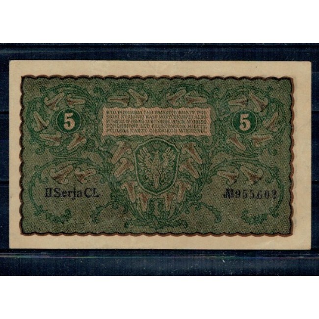 Polonia 1919 - 5 marek, circulata