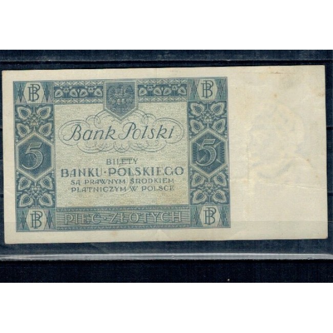 Polonia 1930 - 5 zloty, circulata