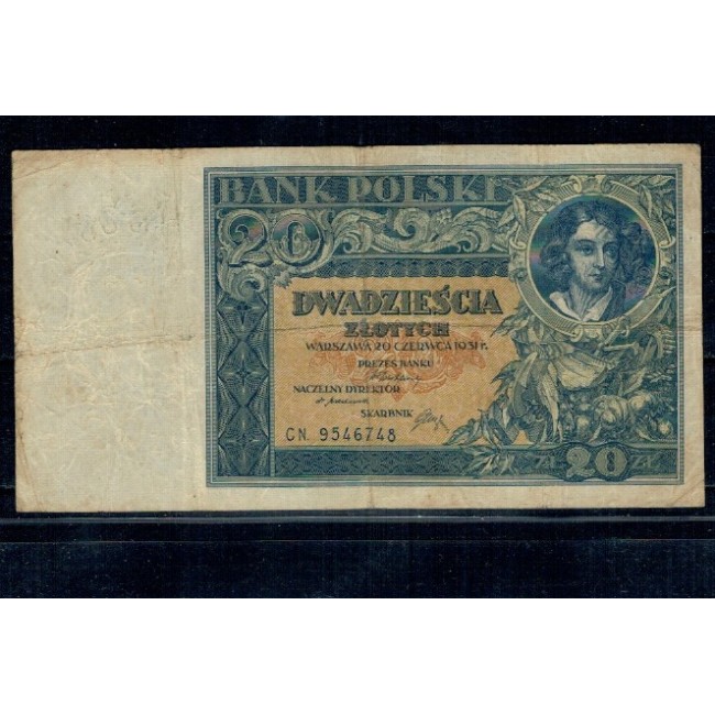 Polonia 1931 - 20 zloty, circulata