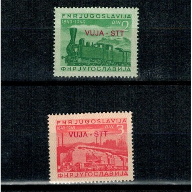 Trieste Zona B 1950 - Centenarul Cailor Ferate, serie incompleta neuzata Trieste Zona B 1950 - Centenarul Cailor Ferate, serie incompleta neuzata