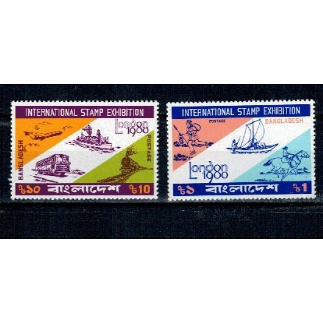 Bangladesh 1980 - Transport, expo Londra, serie neuzata Bangladesh 1980 - Transport, expo Londra, serie neuzata