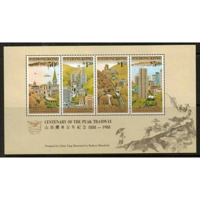 Hong Kong 1988 - Tramvaie, trenuri, bloc neuzat