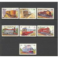 Cambodge 1984 - Locomotive, cai ferate, trenuri, serie neuzata