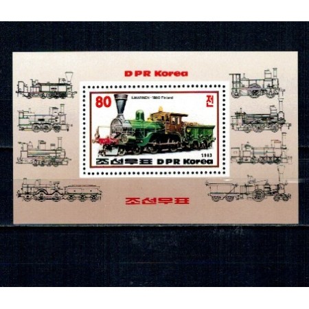 DPR Korea 1983 - Locomotive, colita neuzata DPR Korea 1983 - Locomotive, colita neuzata