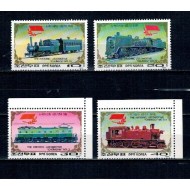 DPR Korea 1988 - Locomotive istorice, serie neuzata