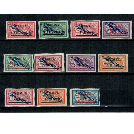 Memel (Germania) 1922 - Supratipar Posta Aeriana, serie nestampilata cu sarniere Memel (Germania) 1922 - Supratipar Posta Aeriana, serie nestampilata cu sarniere