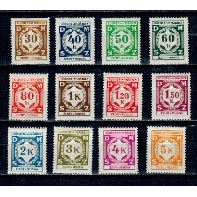 Bohemia & Moravia 1941 - Dienstmarken, serie nestampilata Bohemia & Moravia 1941 - Dienstmarken, serie nestampilata