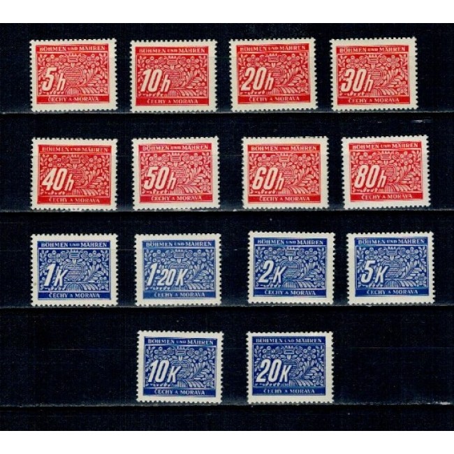 Bohemia & Moravia 1939/40 - Porto, serie neuzata Bohemia & Moravia 1939/40 - Porto, serie neuzata