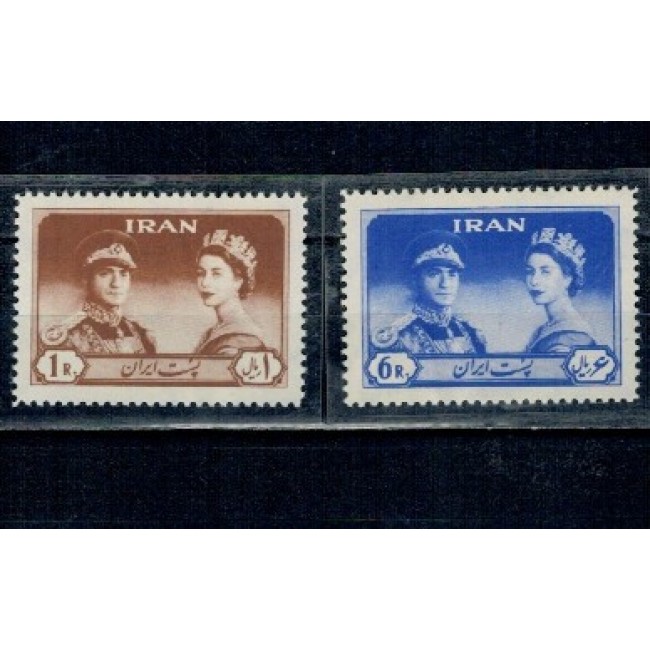 Iran 1961 - Shah Pahlavi si Regina Elisabeta II, serie neuzata Iran 1961 - Shah Pahlavi si Regina Elisabeta II, serie neuzata
