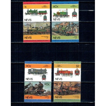 Nevis 1985 - Locomotive (III), trenuri, serie neuzata