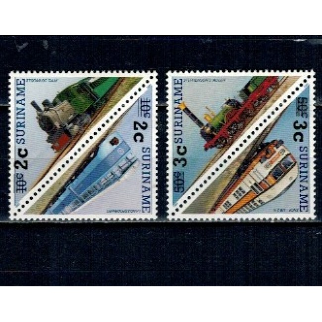 Suriname 1991 - Locomotive, supratipar, serie neuzata