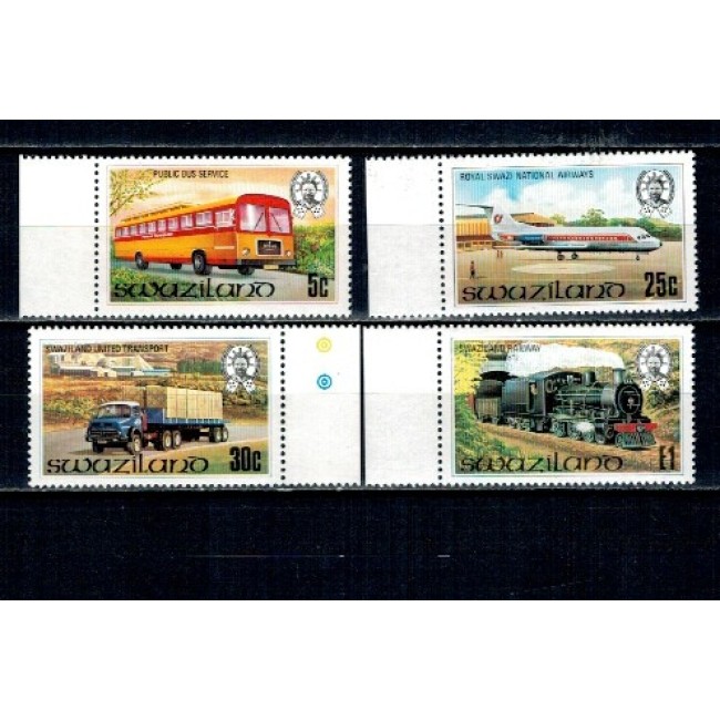 Swaziland 1981 - Transport, tren, avion, serie neuzata Swaziland 1981 - Transport, tren, avion, serie neuzata