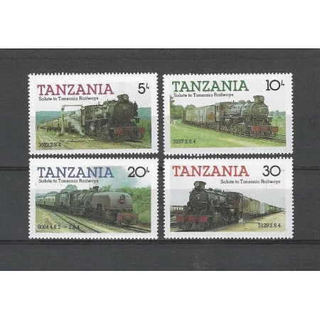 Tanzania 1985 - Locomotive, serie neuzata Tanzania 1985 - Locomotive, serie neuzata