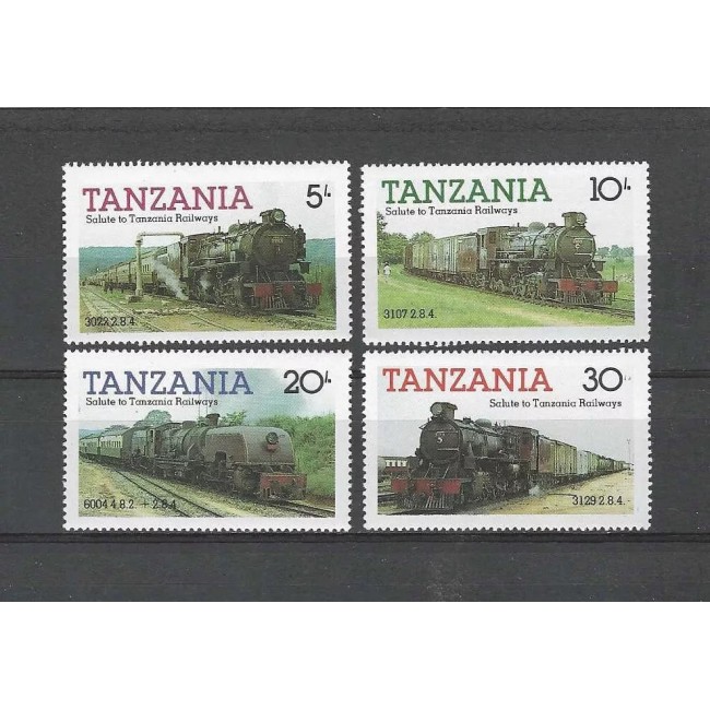Tanzania 1985 - Locomotive, serie neuzata Tanzania 1985 - Locomotive, serie neuzata