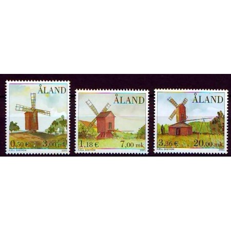 Aland (Finlanda) 2001 - Mori de vânt, serie neuzata Aland (Finlanda) 2001 - Mori de vânt, serie neuzata