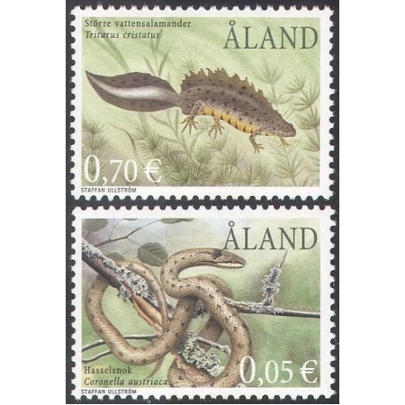 Aland (Finlanda) 2002 - Fauna, amfibieni si reptile, serie neuzata Aland (Finlanda) 2002 - Fauna, amfibieni si reptile, serie neuzata