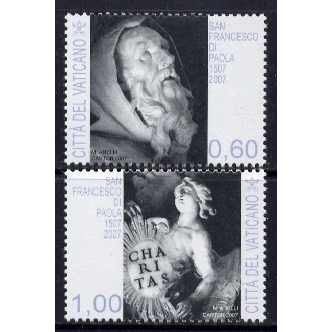 Vatican 2007 - Sf. Francis of Paola, serie neuzata