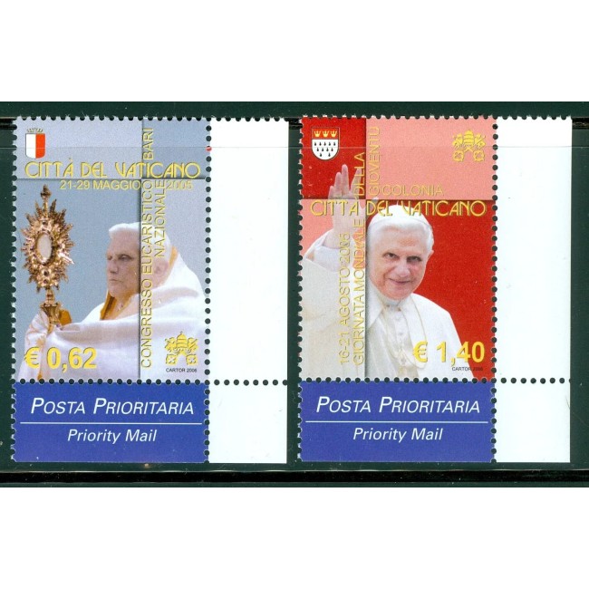 Vatican 2006 - Papa Benedict XVI, calatorii, serie neuzata Vatican 2006 - Papa Benedict XVI, calatorii, serie neuzata