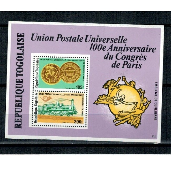 Togo 1978 - Congres UPU, transport, colita neuzata Togo 1978 - Congres UPU, transport, colita neuzata