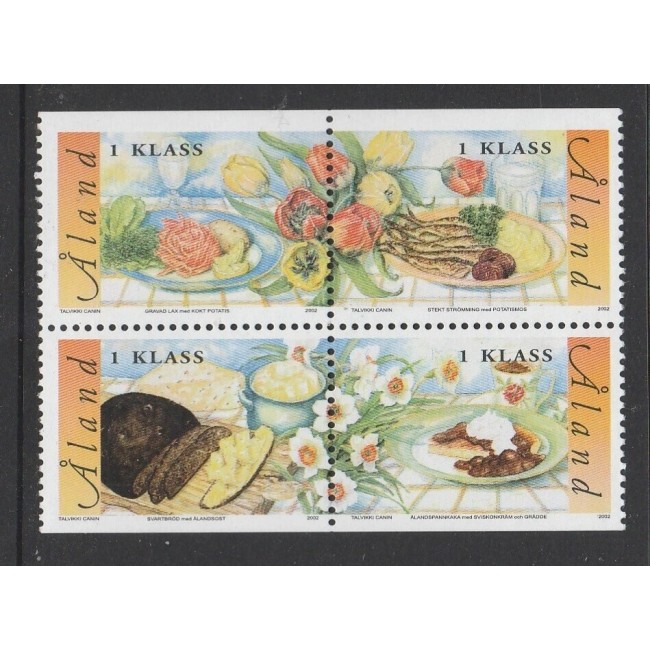 Aland (Finlanda) 2002 - Feluri de mâncare tradiționale, serie neuzata Aland (Finlanda) 2002 - Feluri de mâncare tradiționale, serie neuzata