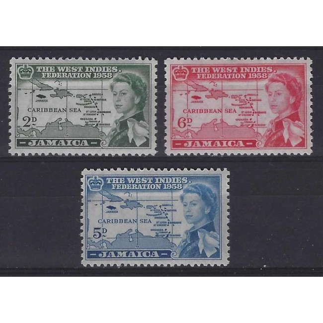 Jamaica 1958 - West Indies Federation, serie neuzata Jamaica 1958 - West Indies Federation, serie neuzata