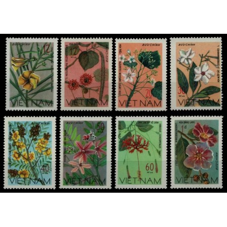 Vietnam 1977 - Flori, serie nestampilata Vietnam 1977 - Flori, serie nestampilata