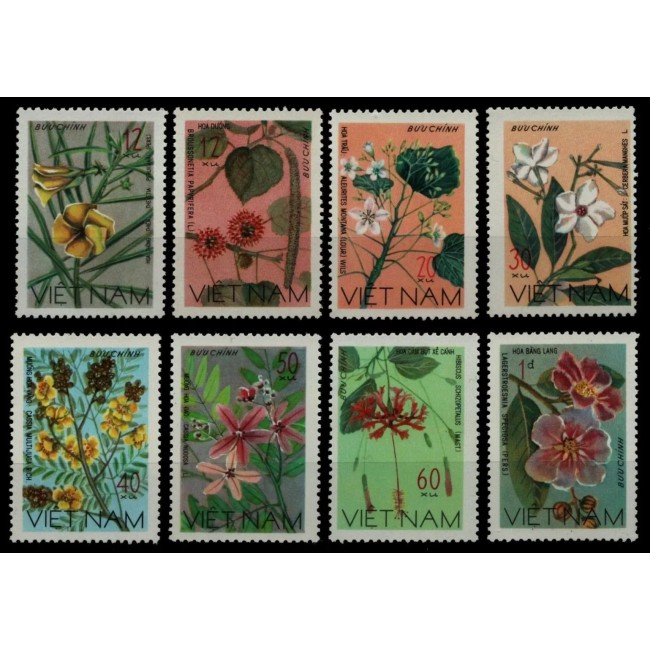 Vietnam 1977 - Flori, serie nestampilata Vietnam 1977 - Flori, serie nestampilata