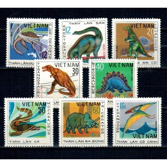 Vietnam 1979 - Fauna preistorica, serie nestampilata Vietnam 1979 - Fauna preistorica, serie nestampilata