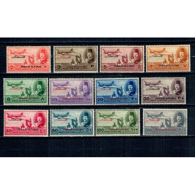 Egipt, ocupația in Palestina 1918 - Uzuale, vederi, supratipar, serie nestampilata cu sarniere Egipt, ocupația in Palestina 1918 - Uzuale, vederi, supratipar, serie nestampilata cu sarniere