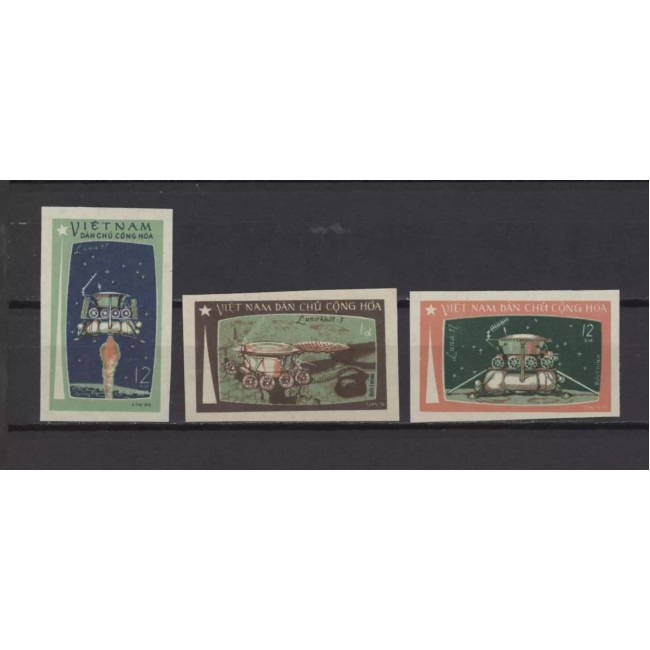 Vietnam 1971 - Luna17, cosmonautica, serie nedantelata nestampilata Vietnam 1971 - Luna17, cosmonautica, serie nedantelata nestampilata