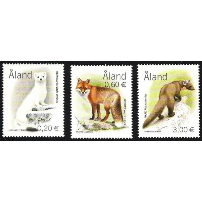 Aland (Finlanda) 2004 - Fauna, predatori, serie neuzata Aland (Finlanda) 2004 - Fauna, predatori, serie neuzata