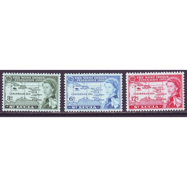 St. Lucia 1958 - West Indies Federation, serie neuzata St. Lucia 1958 - West Indies Federation, serie neuzata
